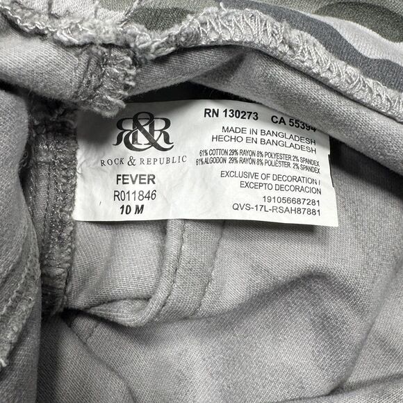 Rock & Republic Fever Pull On Jeans Pants Womens 10 Camouflage Measures 30 x 27 - Picture 5 of 7